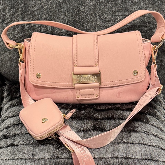 Juicy Couture Handbags - Juicy Couture Blush Pink Shoulder Bag with Detachable Strap